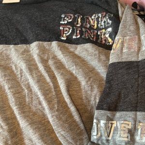 VS PINK spirit jersey t-shirt sz L